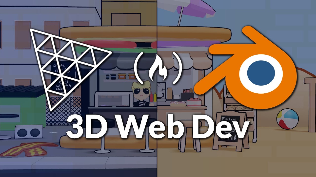 3D Web Development with Blender and Three.js – Create a Cozy Café Portfolio