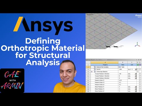 ⚙️ Ansys Tutorial: Defining Orthotropic Material & Anisotropic