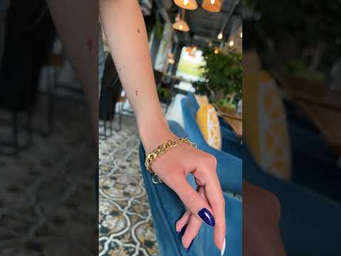 Браслет Диор в виде цепи, позолота 18К - фото 1 - id-p2316963700