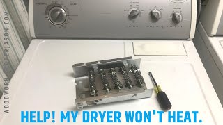 How to replace heating element in Whirlpool electric dryer - dryer not heating