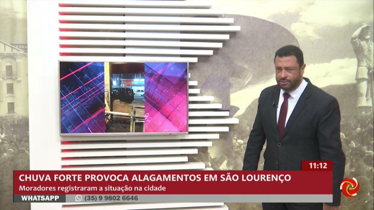 Chuva provoca alagamentos em São Lourenço