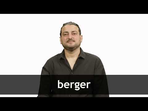 How to pronounce BERGER in French