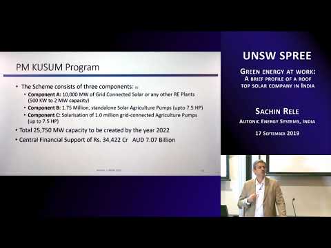 UNSW SPREE 201909-17 Sachin Rele - Green energy at work: A brief profile of a solar company in India