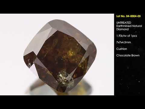 1.93ctw Untreated Fancy Color Natural Chocolate Brown Diamond Cushion 04-0004-05