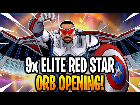 *NEW* 9x ELITE 4 & ELITE 5 RED STAR ORB OPENING! - MARVEL Strike Force - MSF