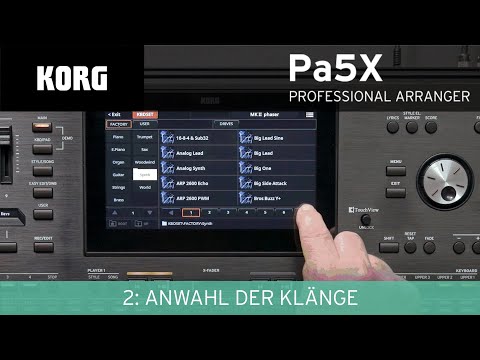 KORG Pa5X Video Manual - 2: Selecting Sounds