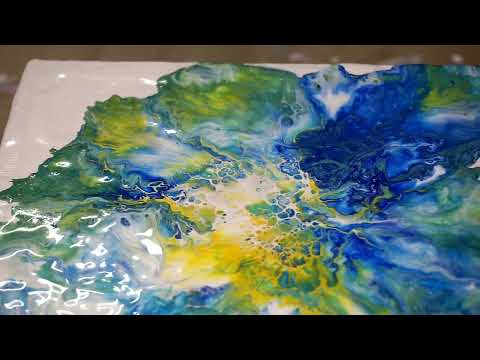 Fluid Acrylic || Blown Flower Bloom|| Acrylic pouring painting || Fluid Art Technique. 06