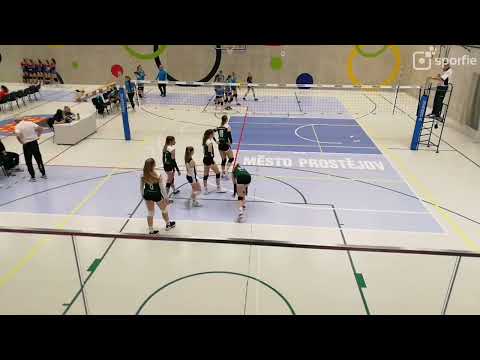 Český pohár 15.-16.10.2022 (VK Lanškroun x KP Brno A) I.set, volejbal, starší žákyně, Prostějov