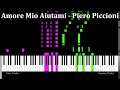 Amore Mio Aiutami - Piero Piccioni | Piano Tutorial【Synthesia-style】