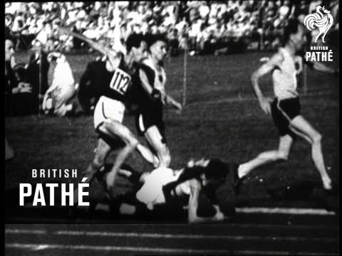 Landy Assists Fallen Rival And Still Wins Mile Race (1956)