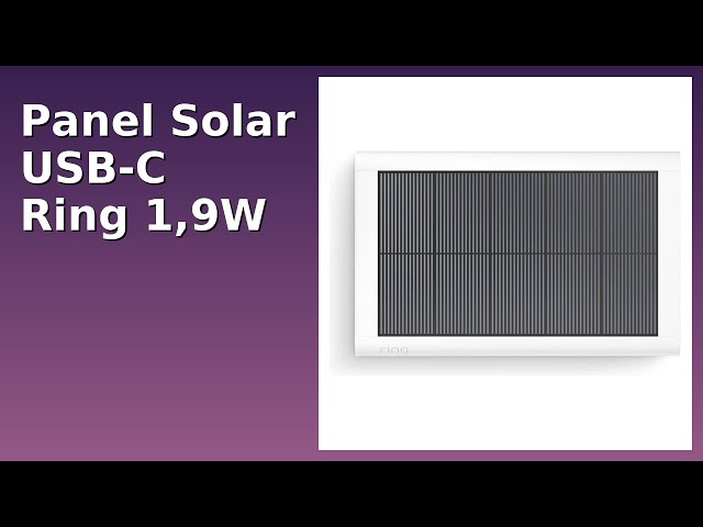 Vídeo relacionado con ECSiNG 2 Piezas de Adaptador USB-C A Panel Solar Compatible con Ring Conector de Barril Compatible con Ring Super Panel Solar