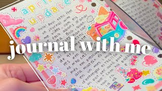 Journal with me in my six ring binder 🎀🍡 Korean Deco Style (100+ stickers?!) asmr, cute and relaxing