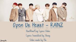 [Han/Rom/Eng]Open Ur Heart - RAINZ Lyrics Video (NO COLOR CODED)