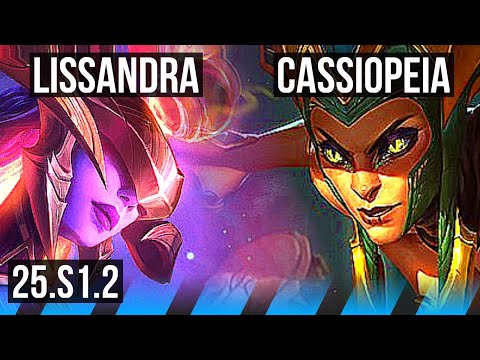 LISSANDRA vs CASSIOPEIA (MID) | Rank 2 Liss, 7/1/1 | NA Grandmaster | 25.S1.2