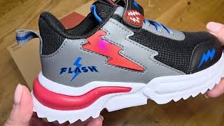 Кроссовки Promax черные с серым светящиеся 1848