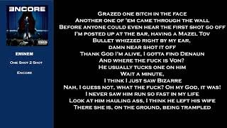 Eminem - One Shot 2 Shot (Lyrics Video)