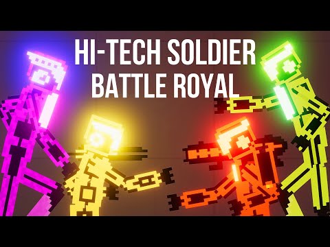 Battle Royal Hi-Tech Soldier on Lava Pit Arena - People Playground 1.20