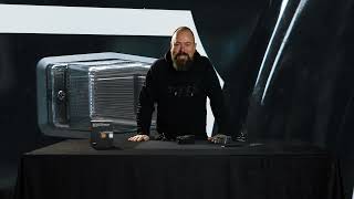 Double burner Strands IZE LED BLACK BULLET, s pozičním a výstražným světlem, 10-32V, ECE R10, R148- bílý a oranžový