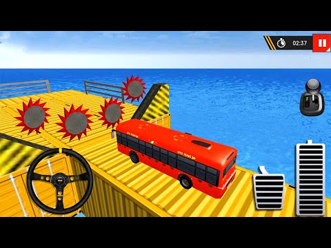 impossible bus stunt driving - crazy bus stunt driving simulator - Android Gameplay