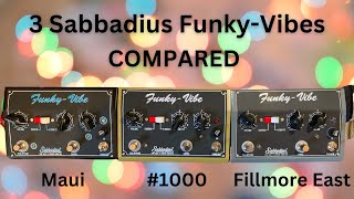 Video thumbnail for 3 Sabbadius Funky-Vibes Compared:  Maui, #1000 (68), Fillmore East by millstap
