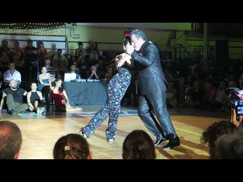  Fabian Salas  and  Lola Diaz  are  dancing  to  the  vals  "  Paisaje  "  by  Pedro Laurenz  at  A los amigos tango festival  in  2019