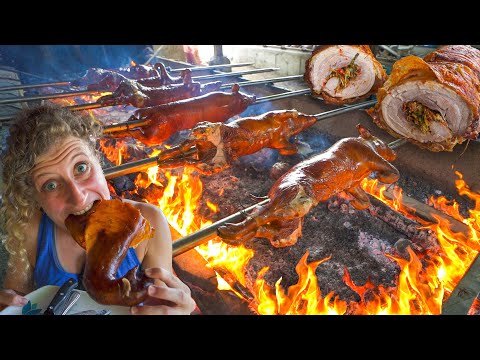 ULTIMATE Lechon Tour in Cebu Philippines - CRISPY PORK BELLY LECHON + BEST CEBU FILIPINO STREET FOOD