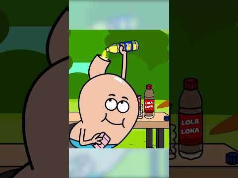 Tummy eats too much - #shorts - Lemonade - Candy - Doughnuts - Sweets - Healthy Habits - Fat - Sugar