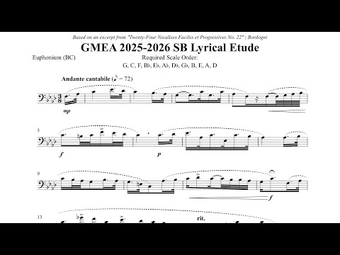 2025-2026 GMEA Etudes | Symphonic Band (11-12) Euphonium and Trombone Lyrical