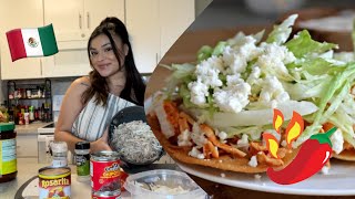 THE BEST MEXICAN TOSTADAS DE TINGA| SPICY AND DELICIOUS 😋 |