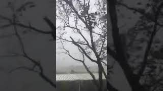 Irma en sus momentos más fuertes en su paso por Naples