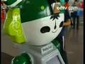 Robot Mascots Welcome Visitors At Beijing Airport