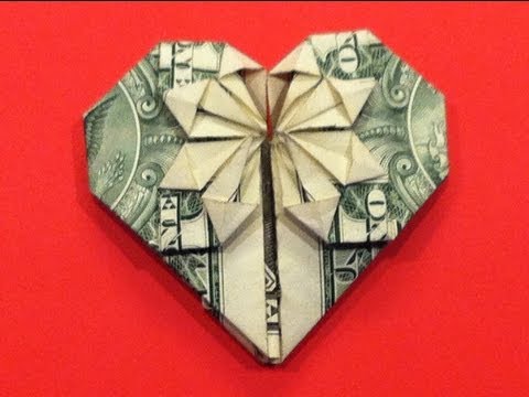 Origami Dollar Heart & Star Tutorial - How to make a ...