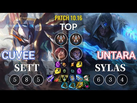 HLE CuVee Sett vs Untara Sylas Top - KR Patch 10.16