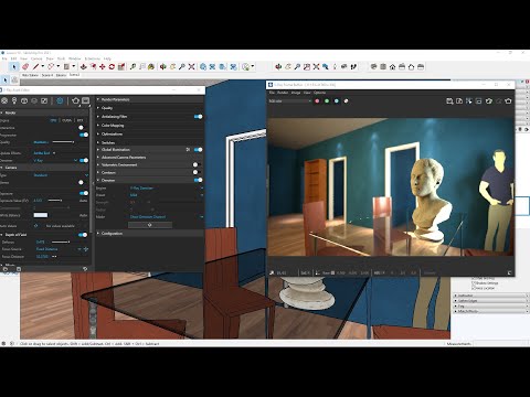 VRAY Sketchup Videocourse - 18 - Interior Render, Exposure, ISO, fstop, Shutter, Focus, DOF, Bokeh