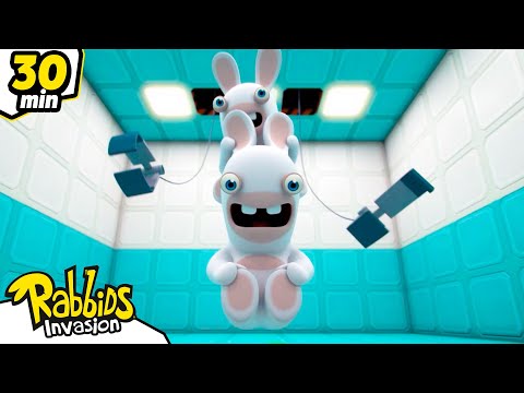 Time to ESCAPE! ⏰‼️ | RABBIDS INVASION 🐰 | 30mn Compilation | Cartoon for kids
