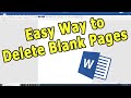 How To Remove Blank Pages In Microsoft Word