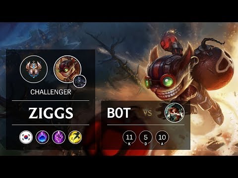 Ziggs Bot vs Miss Fortune - KR Challenger Patch 10.2
