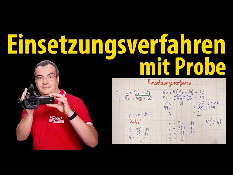 Substitution method with trial | linear systems of equations | Lehrerschmidt