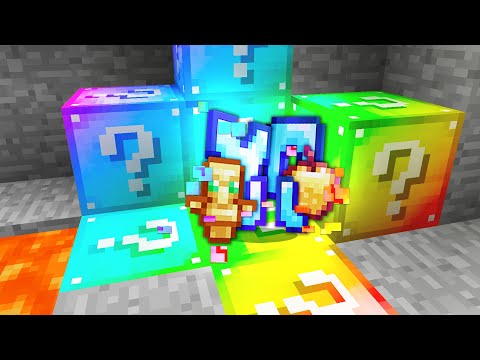 Minecraft UHC but the ores are OP Lucky Blocks..