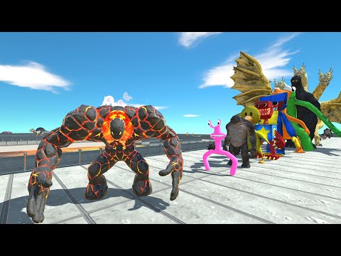Lava Boy Lava Death Run VS Ghidorah - Animal Revolt Battle Simulator