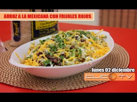 ARROZ A LA MEXICANA CON FRIJOLES ROJOS