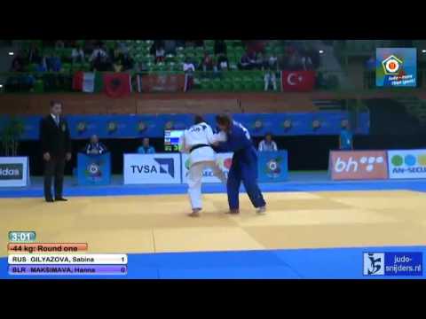 Judo 2013 European Championships Juniors Sarajevo: Gilyazova (RUS) - Maksimava (BLR) [-44kg]