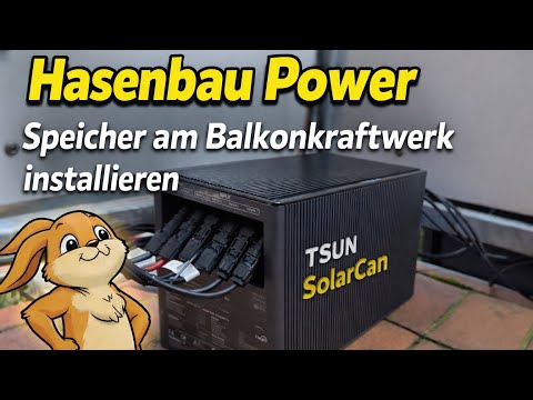 Rabbit Burrow Power | TSUN SolarCan 2 kWh storage installed on balcony power plant