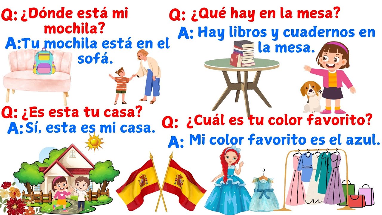 Spanish for Beginners: 100 Common Questions and Answers in Spanish for Beginners