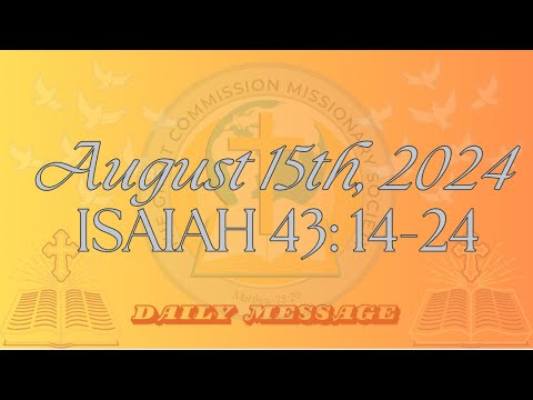 The Encouragement of Isaiah 43 pt 2.