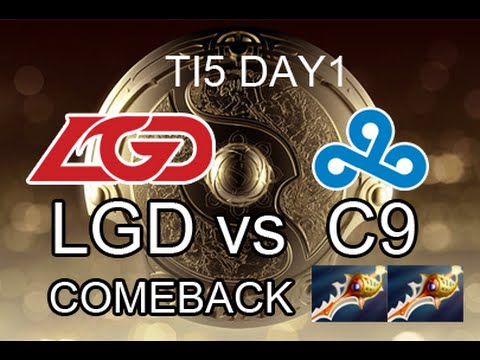 TI5 Dota2 The Most Impossible Comeback C9 vs LGD with rapiers! Day 1!