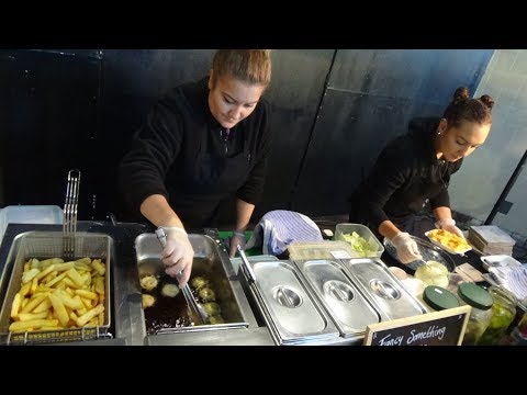 Vegan: "Tofish" & Handcut Chips with Tartar Sauce + Battered Oreo Biscuits, by "Shakey Shakey Vegan"