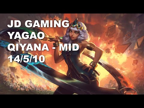 JD Gaming Yagao Mid Qiyana vs Zoe - KR Challenger Rank Game