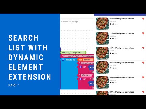 Search list with dynamic component extensions #1  - Kodular