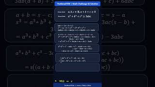 Download lagu Math Challenge #2 Solution | Prove a3 b3 c3≥3abc | Elegant Identity mp3 Download lagu Math Challenge #2 Solution | Prove a3 b3 c3≥3abc | Elegant Identity mp3